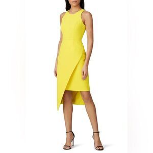 Toccin Asymmetrical‎ Yellow Sheath Dress Size 20